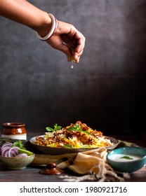 Hyderabadi Chicken Biryani Food Photos