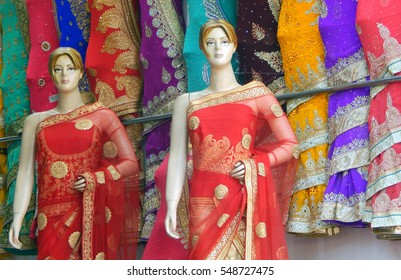 HYDERABAD,INDIA-JANUARY 4:Mannequins Dressed In Latest Fashion Kept In Front Of Retail Clothes Store Or Shop On January 4,2017 In Hyderabad,India                                           