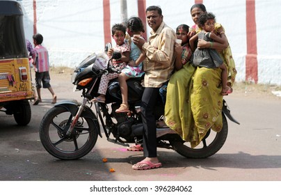 family on bike