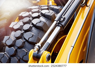 Hydraulic cylinder of front loader industrial machine