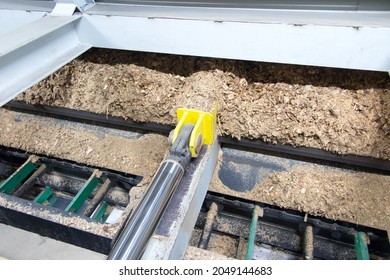 Hydraulic Cylinders Drive Biomass Scraping Feeder Stock Photo ...