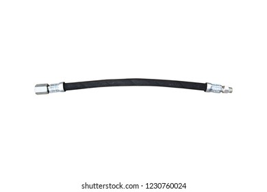 Hydraulic High Pressure Hose On The White Background