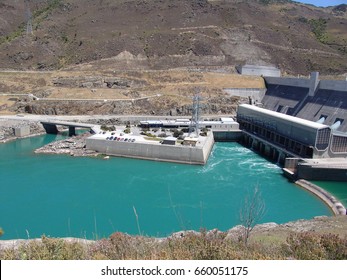 Hydro Electric Power Dam On River Clyde, Otago, New Zealand