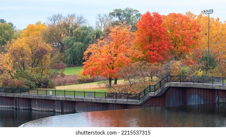 Hydro Park On A Beautiful Autumn Day In Arnprior, Ontario, Canada