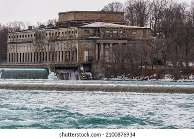 Hydro Power Building Niagara Falls Ontario Canada In Winter