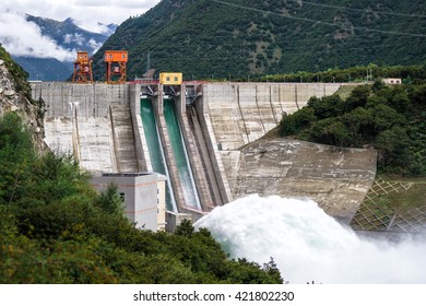 Hydro Power Plant Near Basum Tso Lake In Tibet, China