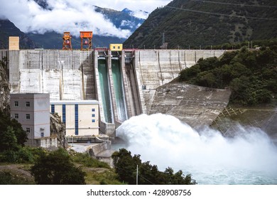 Hydro Power Plant Near Basum Tso Lake In Tibet, China