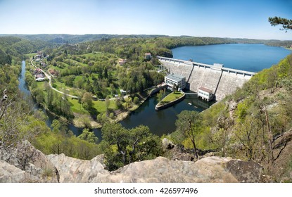 Hydroelectric Power Dam On The Vranov, Czech Republic, South Moravia