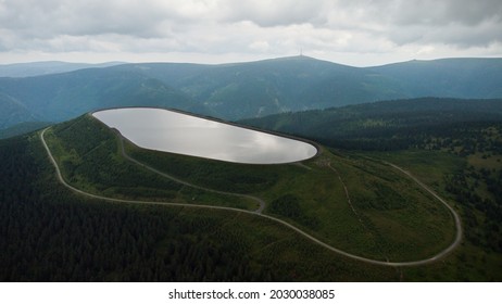 Hydroelectric Power. Drone Photo Dlouhé Stráně