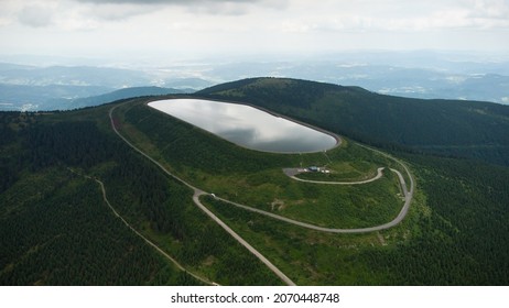 Hydroelectric Power. Drone Photo Dlouhé Stráně	