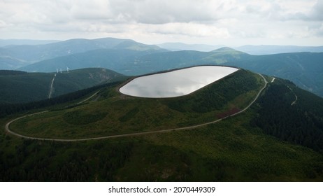 Hydroelectric Power. Drone Photo Dlouhé Stráně	