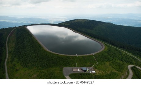 Hydroelectric Power. Drone Photo Dlouhé Stráně	