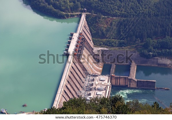 hydroelectric power plant on river 