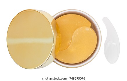 Hydrogel Golden Cosmetic Eye Patch Jar.