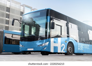 A hydrogen fuel cell city bus concept. Clean transportation - Powered by Shutterstock