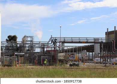 Hydrogen Pilot Plant, Loy Yang, Victoria Australia 10 November 2020.  Pipework On Site.