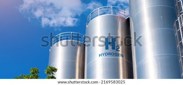 Hydrogen renewable\
energy production - hydrogen gas for clean electricity solar and\
windturbine facility. 