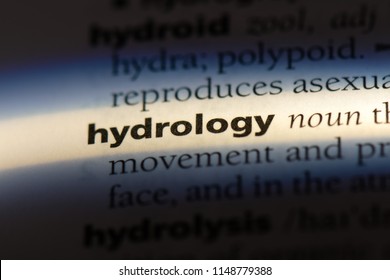 Hydrology Word In A Dictionary. Hydrology Concept.