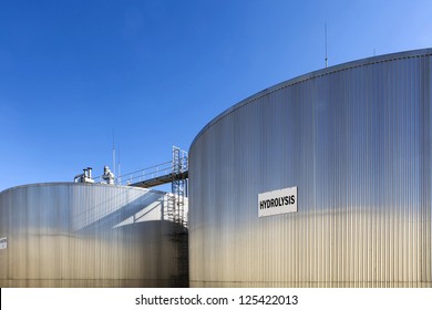 Hydrolysis Tank At Waste Treatment Plant For Recycling Of Waste.