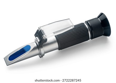 hydrometer, a device for measuring sugar on white background