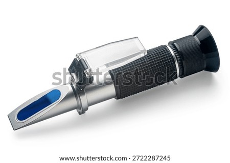 hydrometer, a device for measuring sugar on white background