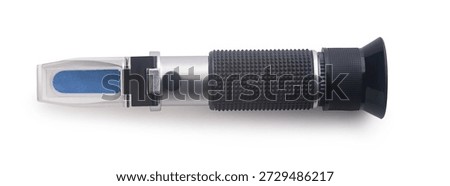 hydrometer, a device for measuring sugar on white background