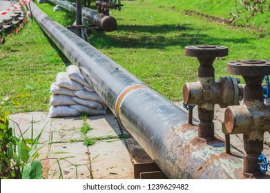 Hydrostatic test of the Steel pipeline. Hydrotest For Construction work of Oil Pipeline or Gas pipeline  