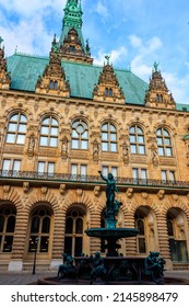 Hygieia fountain in courtyard of Hamburg City Hall in Germany