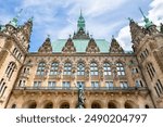 Hygieia fountain in the inner courtyard of Hamburg City Hall (Hamburger Rathaus), seat of local government of the Free and Hanseatic City of Hamburg.