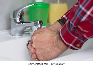 hygiene. Cleaning Hands. Washing hands with soap - Shutterstock ID 1395303929
