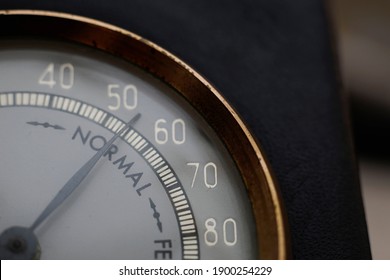 hygrometer showing normal humidity, macro shot - Shutterstock ID 1900254229