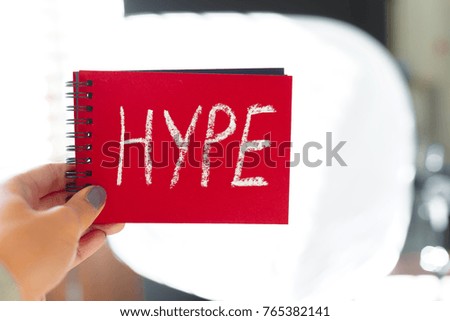 Hype time concept 