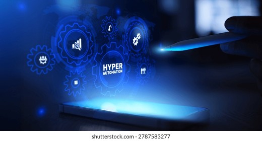 Hyper Automation Concept with Digital Technology and Mobile Inte