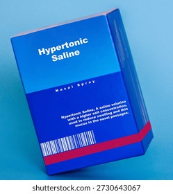 Hypertonic Saline, A saline solution with a higher salt concentration, used to reduce swelling and thin mucus in the nasal passages.