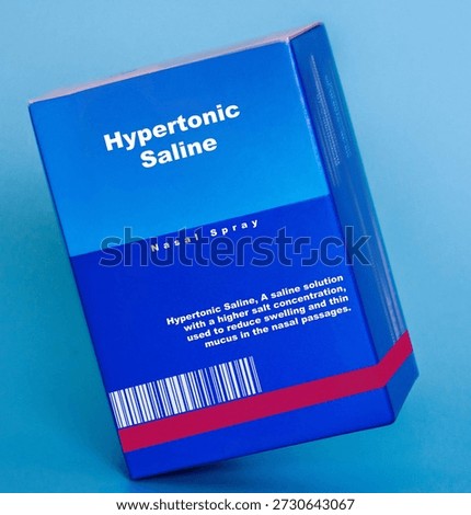 Hypertonic Saline, A saline solution with a higher salt concentration, used to reduce swelling and thin mucus in the nasal passages.