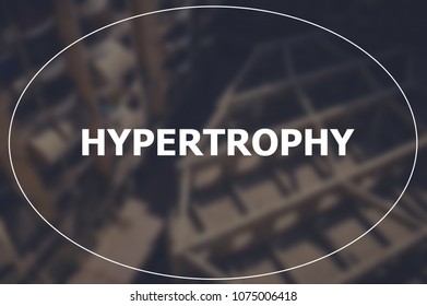 Hypertrophy Word With Blurring Business Background