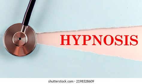 HYPNOSIS Word Made On A Torn Paper, Medical Concept Background