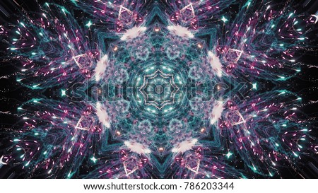 Hypnotic kaleidoscope stage visual loop for concert, night club, music video, events, show, fashion, holiday, exhibition, LED screens and projection mapping.