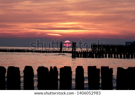 Similar – Sonnenuntergang im Hafen von Schlüttsiel