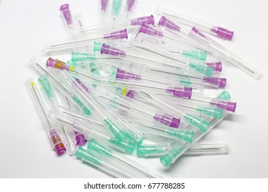Hypodermic needle after used