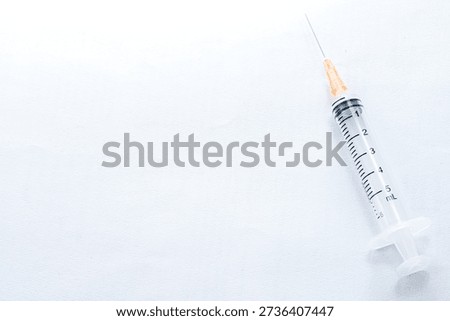 hypodermic needle(injection needle) on white background 