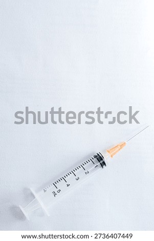 hypodermic needle(injection needle) on white background 