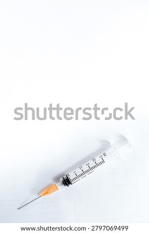 hypodermic needle(injection needle) on white background 