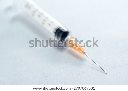 hypodermic needle(injection needle) on white background 