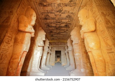 The Hypostyle Hall Of The Great Temple, With Osiris Pillars, Abu Simbel, Aswan, Egypt