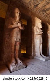 The Hypostyle Hall Of The Great Temple, With Osiris Pillars, Abu Simbel, Aswan, Egypt