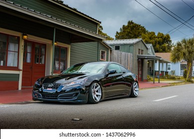 Hyundai Genesis Coupe On The Side Of The Road