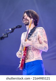 HYVINKAA, FINLAND – JUNE 4 2022: Scottish Rock Band Biffy Clyro Performing At Rockfest Music Festival.

Pictured: Simon Neil