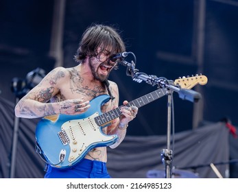 HYVINKAA, FINLAND – JUNE 4 2022: Scottish Rock Band Biffy Clyro Performing At Rockfest Music Festival.

Pictured: Simon Neil