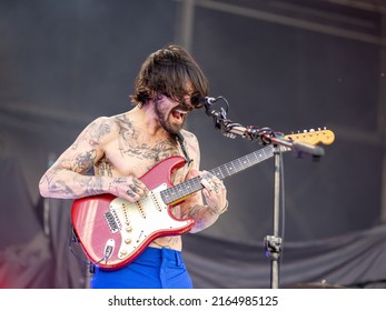 HYVINKAA, FINLAND – JUNE 4 2022: Scottish Rock Band Biffy Clyro Performing At Rockfest Music Festival.

Pictured: Simon Neil